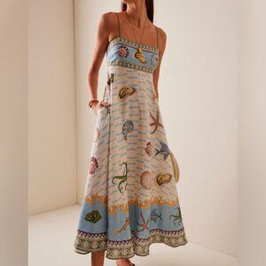Alémais Bathhouse Sundress linen dress